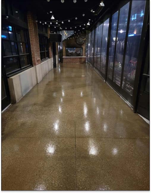 Polished Concrete flooring of corridor of Building
