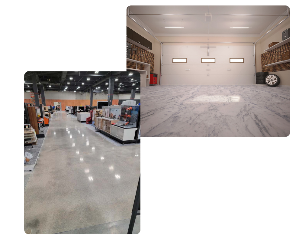 department store concrete polishing project